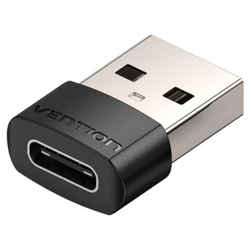 Picture of Vention Adapter USB 2.0 Male to Type-C Female Black PVC Type