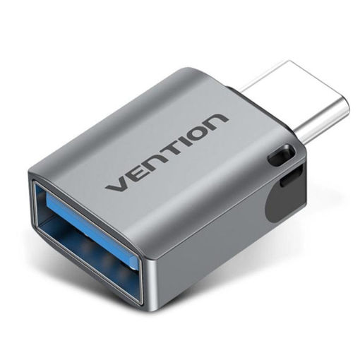 Picture of Vention Adapter Type-C Male to USB 3.0 Female OTG Gray Aluminum Alloy Type