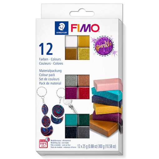 Picture of Σετ πηλός fimo soft Sparkle colours 12τεμ. 8013 C12-4  Staedtler