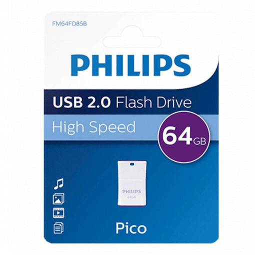 Picture of USB Philips Pico 64GB USB 2.0 Purple