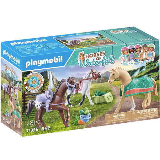 Picture of Playmobil Horses of Waterfall Τρία άλογα με αξεσουάρ 71356