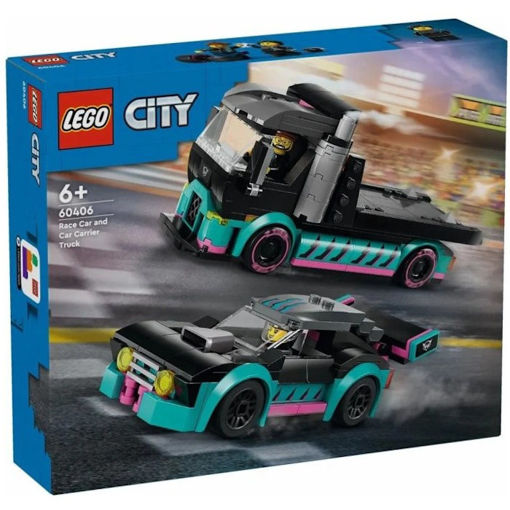 Picture of Lego City Race Car and Car Carrier Truck 60406